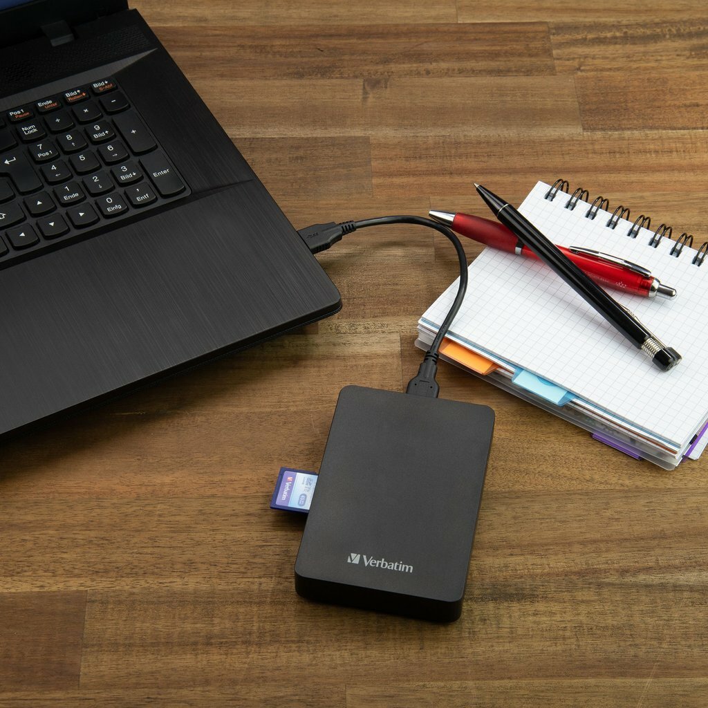 Verbatim Store 'n' Go with SD Card Reader 53421 2.5" External HDD 1.0TB / Black