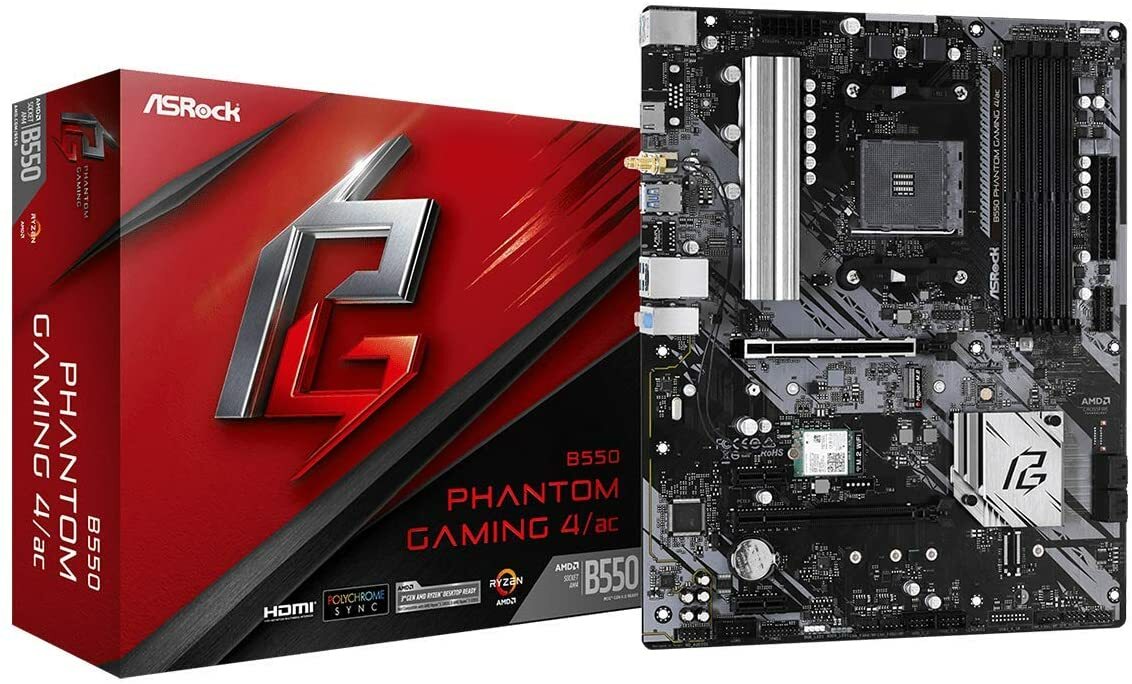 ASRock B550 PHANTOM GAMING 4/AC ATX AMD AM4