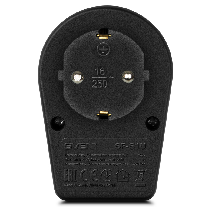 Sven SF-01U Surge Protector Black