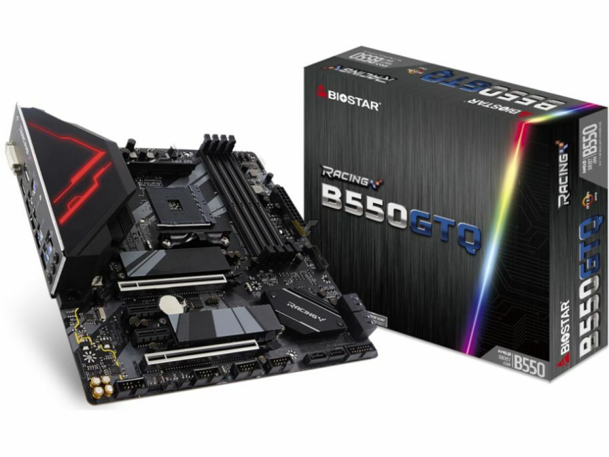 Biostar Racing B550GTQ mATX Socket AM4 Dual 4xDDR4-4400+