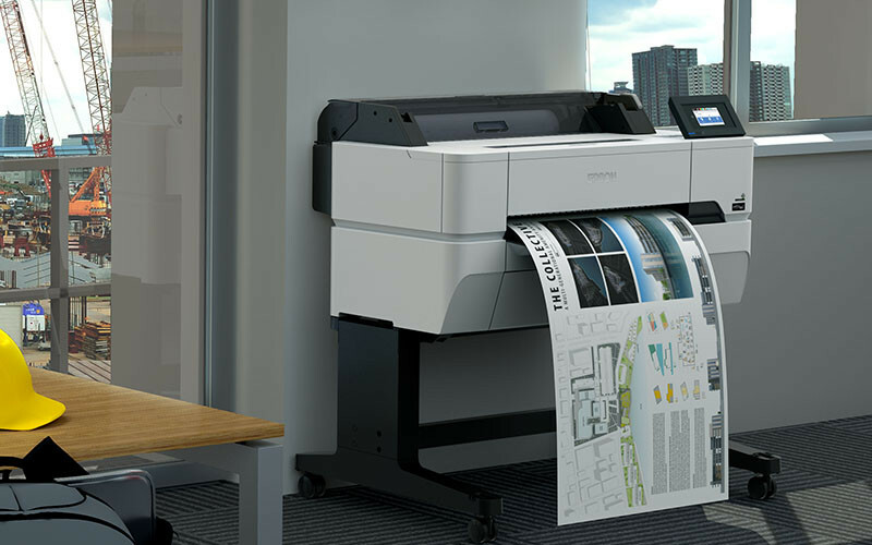 Plotter Epson SureColor SC-T3405 24" large format wireless printer with stand Paper / White