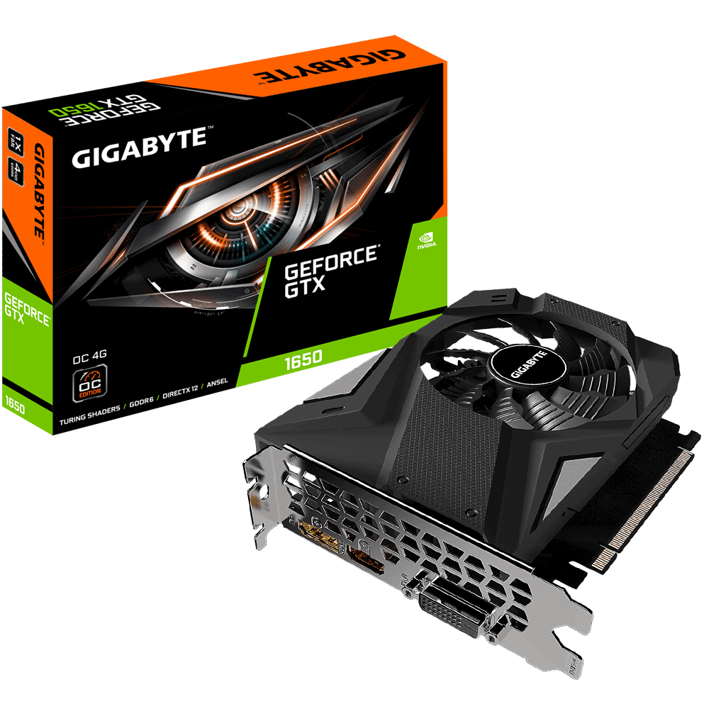GIGABYTE GeForce GTX 1650 4GB GDDR6 D6 OC 128bit / GV-N1656OC-4GD