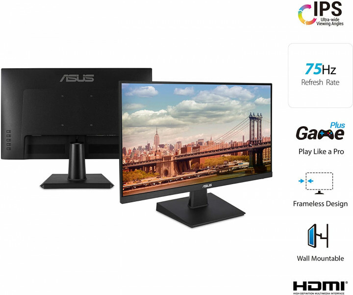ASUS VA24EHE / 23.8" FullHD IPS Frameless 75Hz / Black