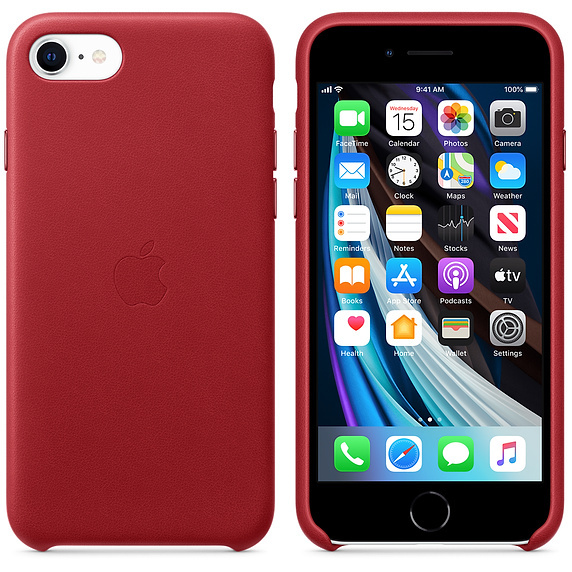 Apple Original iPhone SE 2020 Leather Case / Red