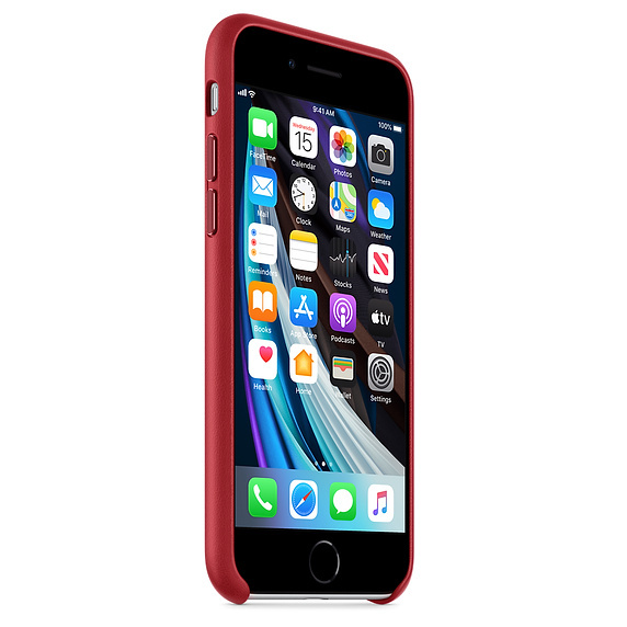 Apple Original iPhone SE 2020 Leather Case / Red