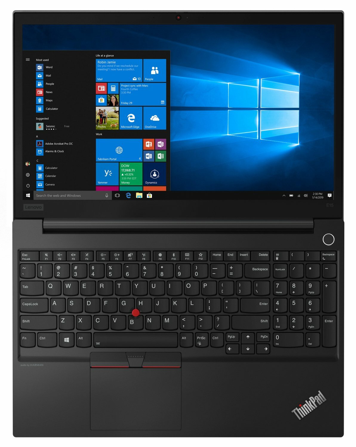 Lenovo ThinkPad E15 / 15.6" WVA FullHD / Ryzen 5 4500U / 16GB DDR4 / 512GB SSD / AMD Radeon Graphics / Dos / Black