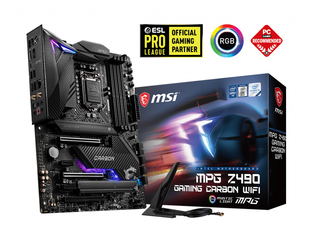 MSI MPG Z490 GAMING CARBON WI-FI ATX Socket 1200 Intel Z490