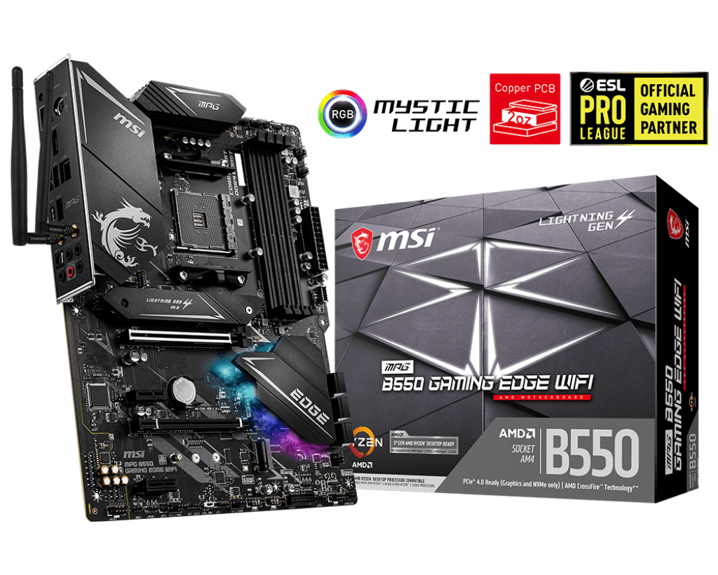 MSI MPG B550 GAMING EDGE WI-FI ATX Socket AM4 AMD B550
