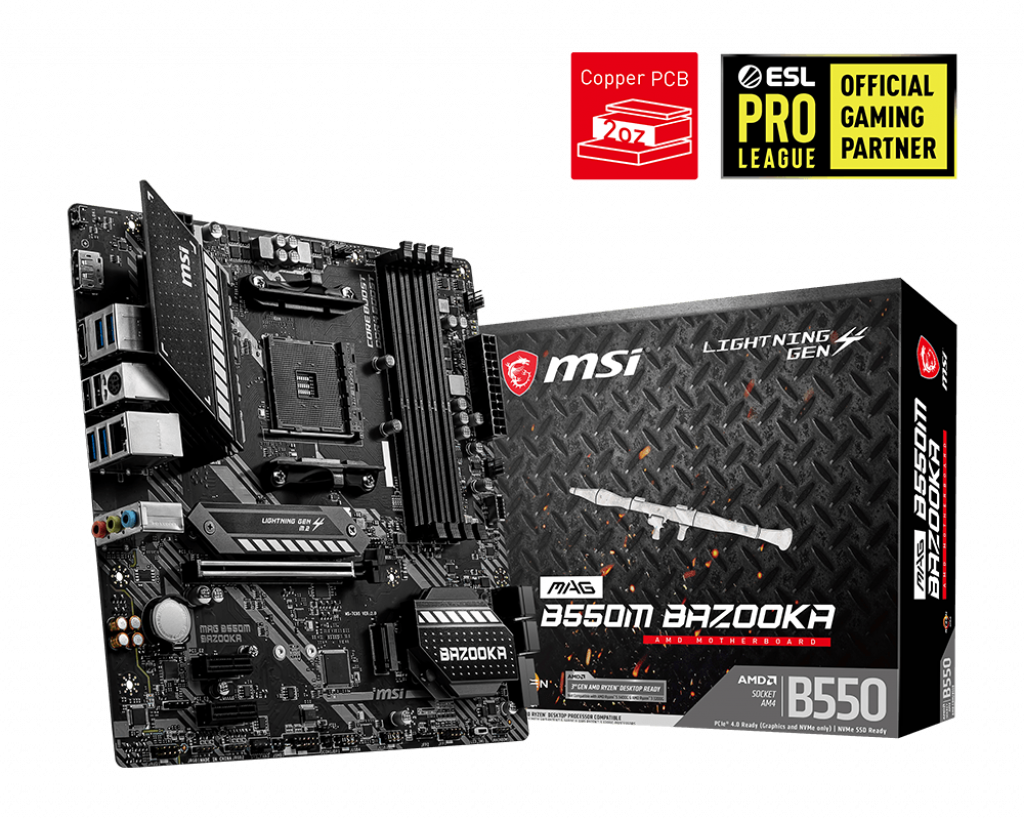 MSI MAG B550M BAZOOKA mATX Socket AM4 AMD B550