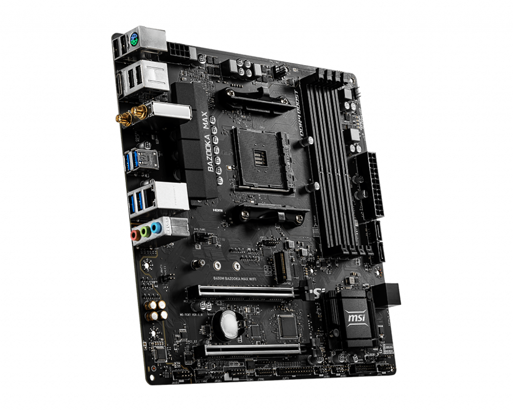 MSI B450M BAZOOKA MAX WIFI mATX Socket AM4 AMD B450