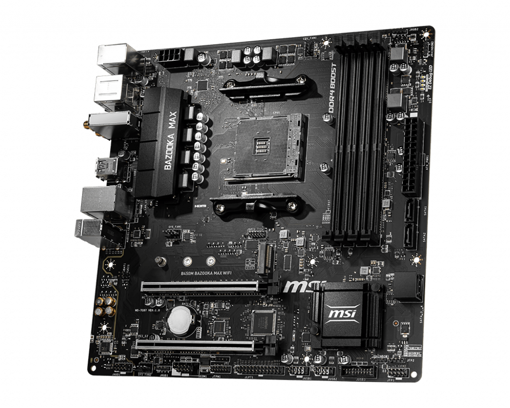 MSI B450M BAZOOKA MAX WIFI mATX Socket AM4 AMD B450