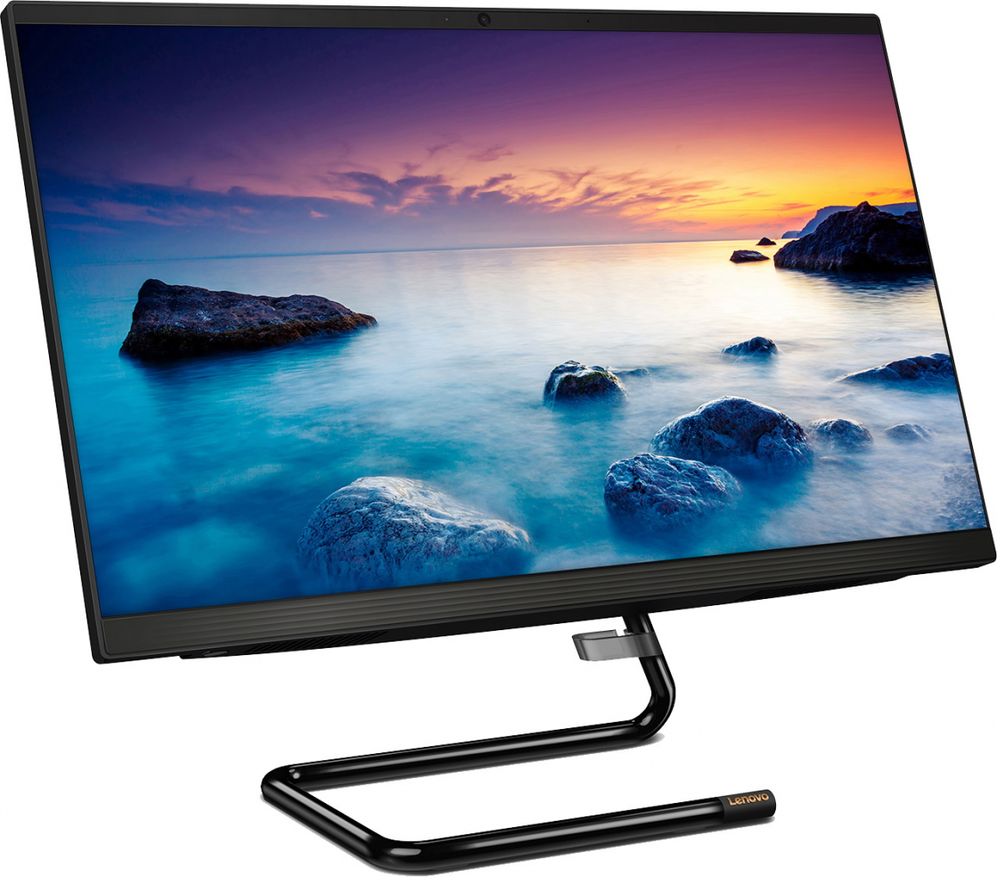 Lenovo IdeaCentre A340-24ICK / 23.8" FullHD WVA / Intel Core i5-9400T / 8GB DDR4 / 256GB SSD / Black / Linux DOS