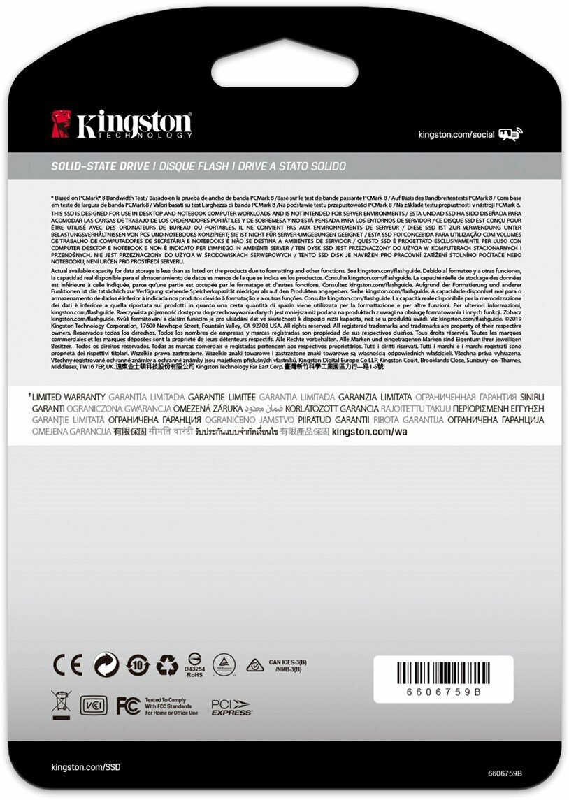 Kingston KC2500 M.2 NVMe SSD 1.0TB / SKC2500M8/1000G
