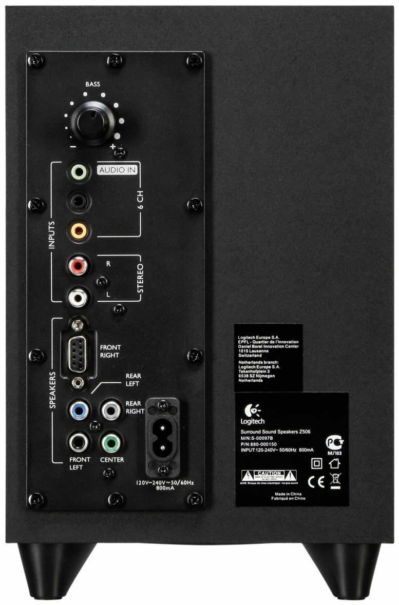 Logitech Z506 Channel Surround Sound / 5.1 75W /