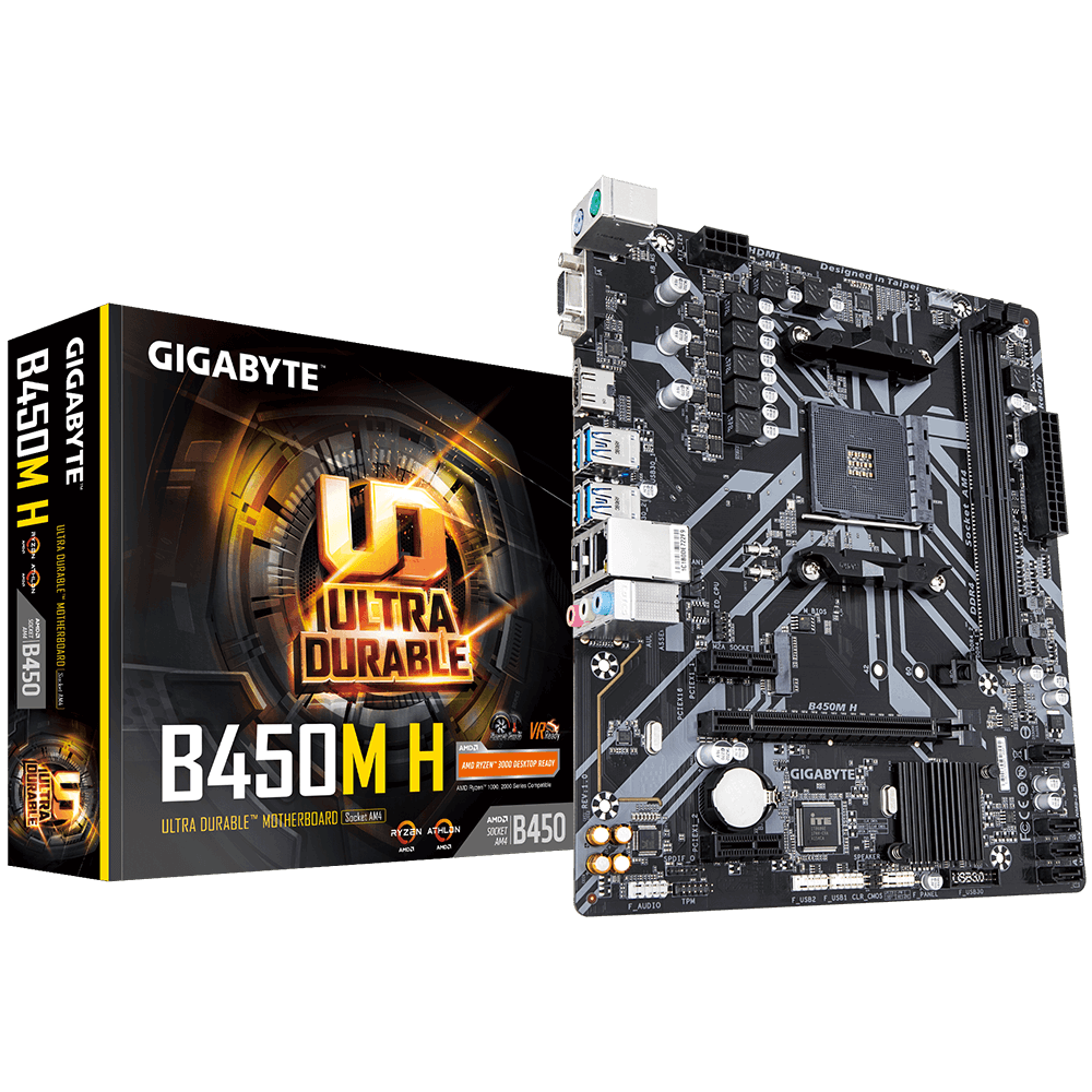 GIGABYTE B450M H / AM4 / mATX / AMD B450 /