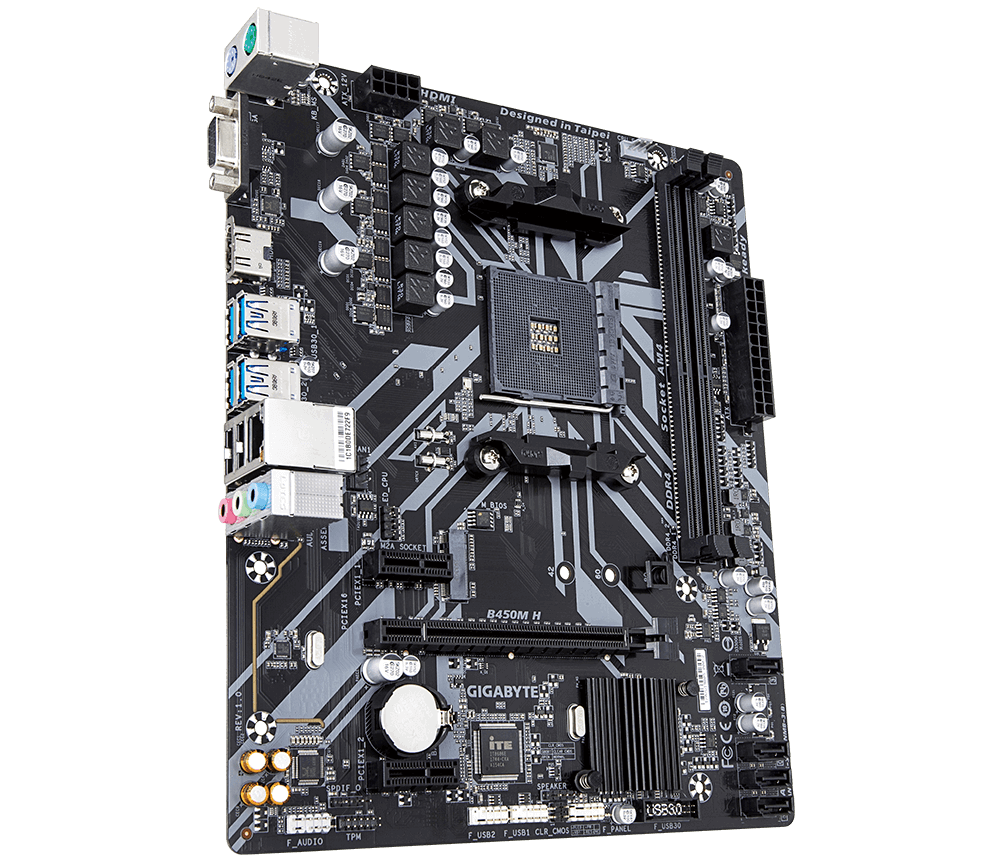 GIGABYTE B450M H / AM4 / mATX / AMD B450 /