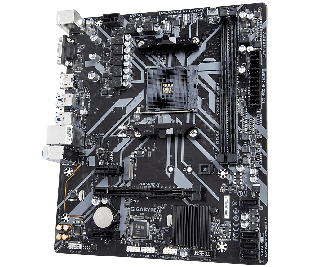 GIGABYTE B450M H / AM4 / mATX / AMD B450 /