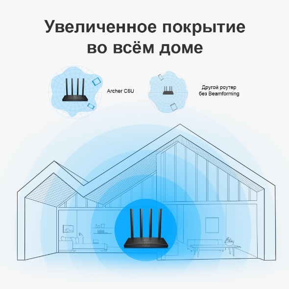 TP-LINK Archer C6U Wi-Fi AC Dual Band / Gigabit Ports + USB FTP / Black