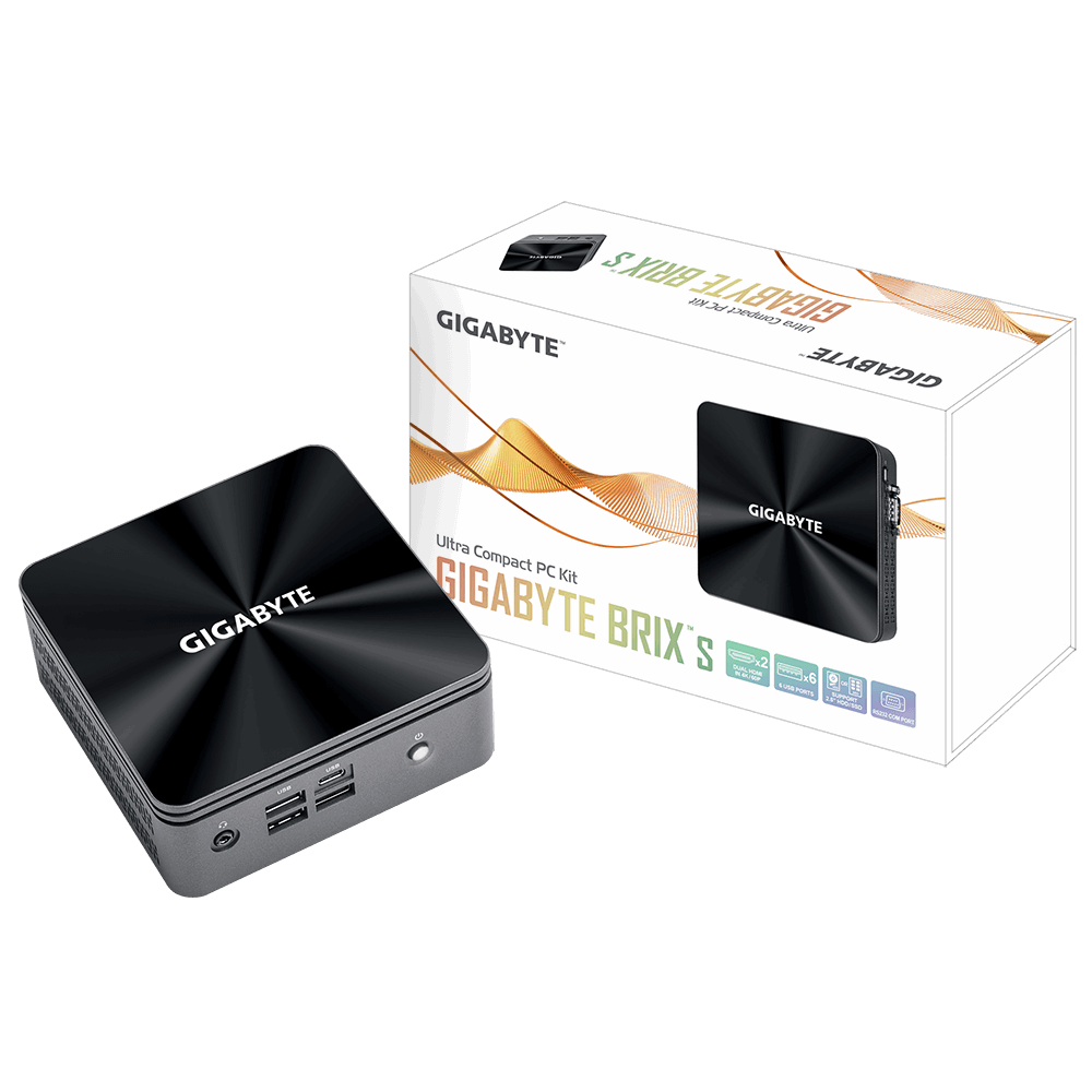 GIGABYTE GB-BRI5H-10210 / Intel i5-10210U / 2xSO-DIMM DDR4 / Barebone / Black