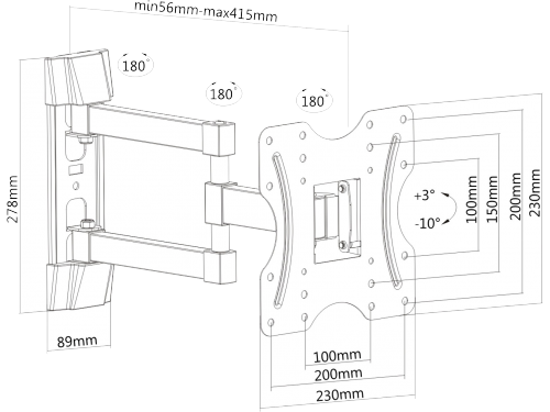 PureMounts PM- FM12-200 / Black