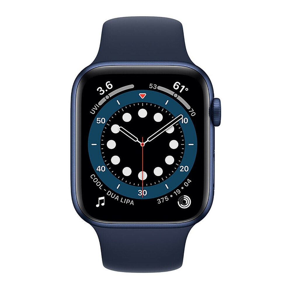 Apple Watch Series 6 GPS 44mm Blue Aluminum Case with Deep Navy Sport Band / Blue