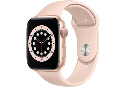 Apple Watch Series 6 GPS 44mm Gold Aluminum Case with Pink Sand Sport Band / Pink