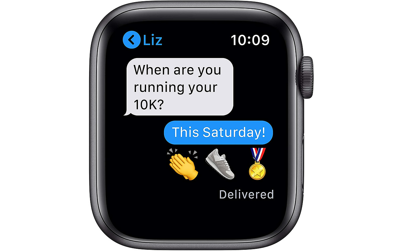 Apple Watch Series 6 GPS 44mm Space Gray Aluminum Case with Black Sport Band / Black
