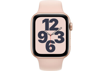 Apple Watch SE 44mm Gold Aluminum Case with Pink Sand Sport Band / Pink