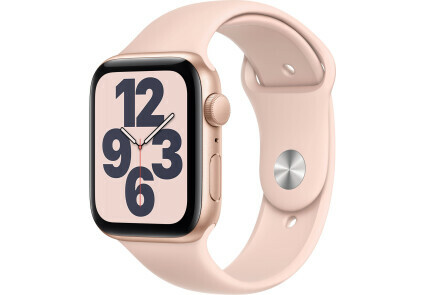 Apple Watch SE 44mm Gold Aluminum Case with Pink Sand Sport Band / Pink