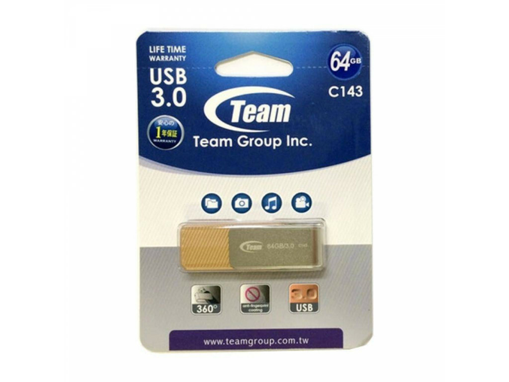 TeamGroup C143 TC143364GN01 64GB USB 3.0 / Gold
