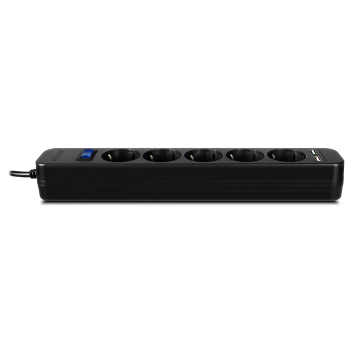Sven SF-05LU  2 USB 3.0m Surge Protector / Black