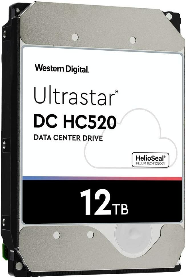 Western Digital Ultrastar DC HC520 Helium Data Center Drive 3.5" HDD 12.0TB 0F29610