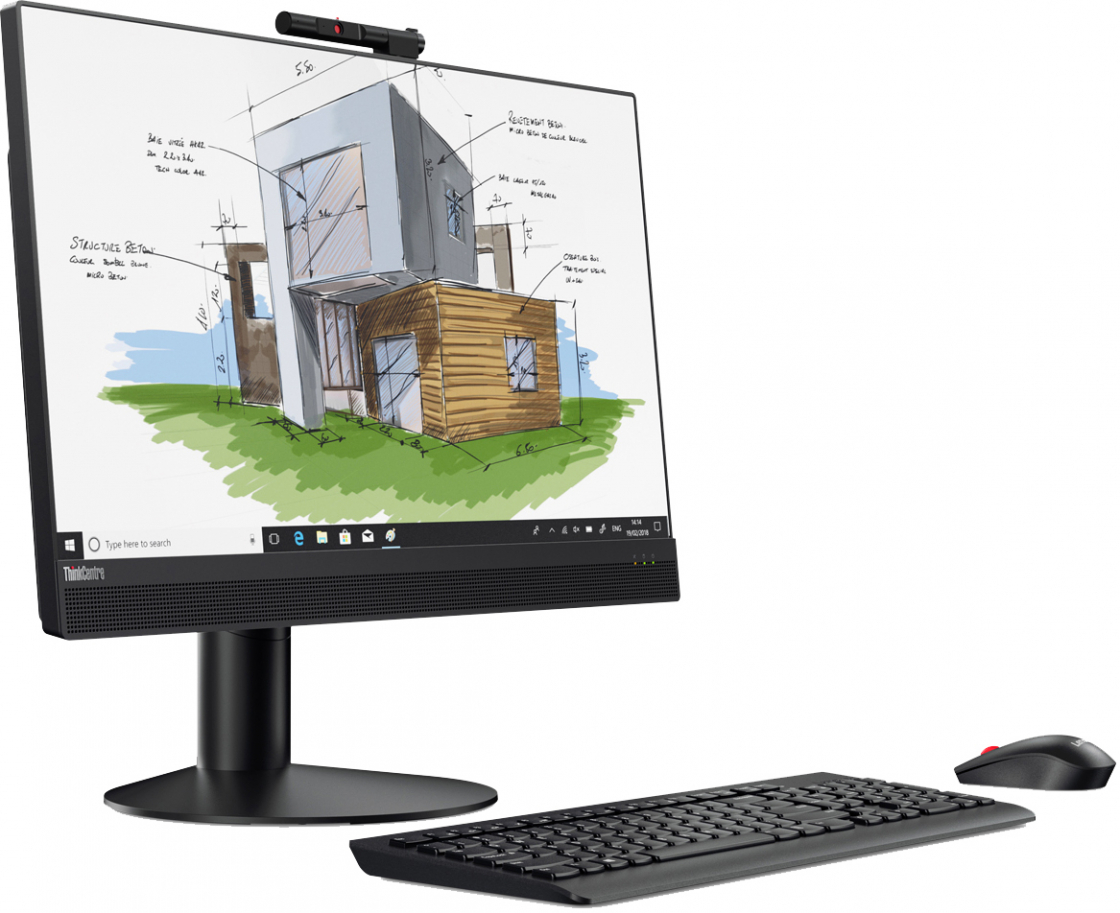 Lenovo ThinkCentre M920z / 23.8" FullHD IPS / Intel Core i7-9700 / 8GB DDR4 / 512GB SSD / Intel UHD Graphics 630 / Windows 10 PRO / Black