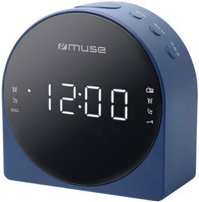 MUSE M-185 / Dual Alarm Clock Radio / Blue