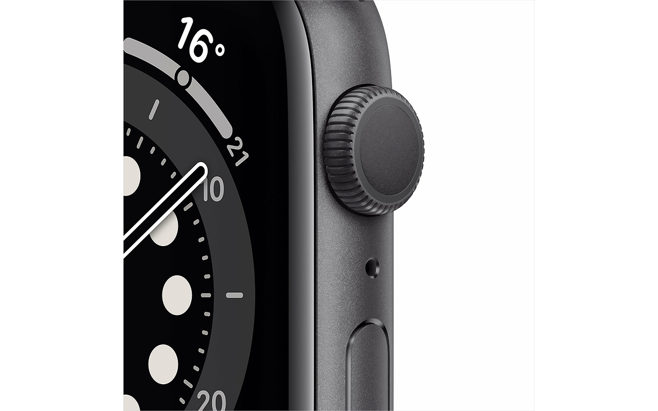 Apple Watch Series 6 GPS 40mm Space Gray Aluminum Case with Black Sport Band / Black
