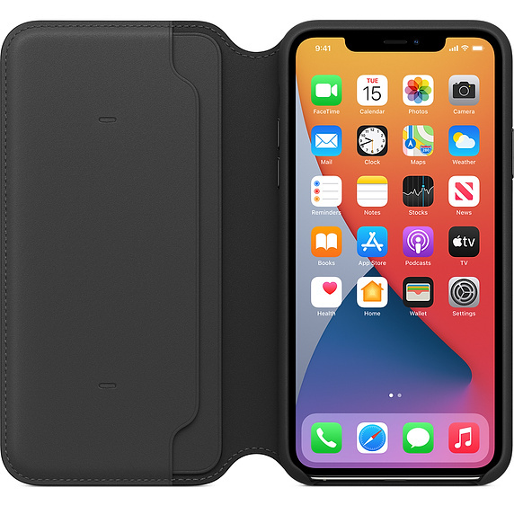 Apple Original iPhone 11 Pro Max Leather Folio / Black