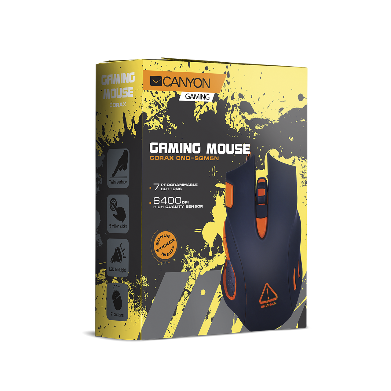 Canyon Corax CND-SGM5N Gaming Mouse / Black