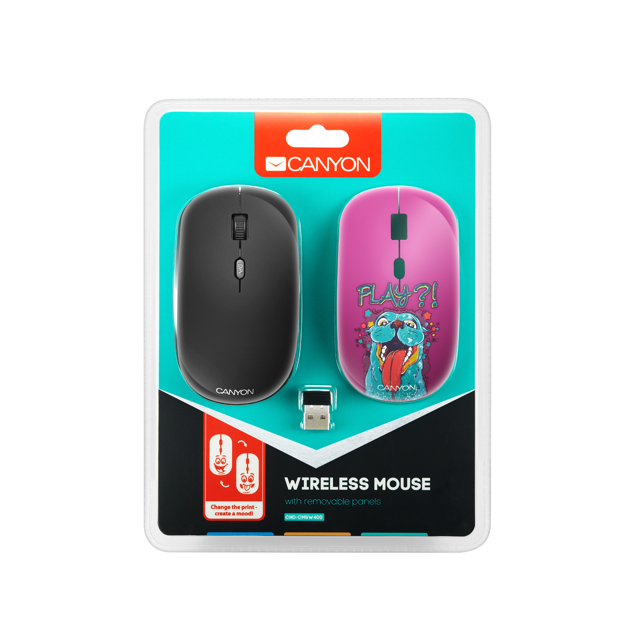 Canyon CND-CMSW400 Wireless Mouse / Pink