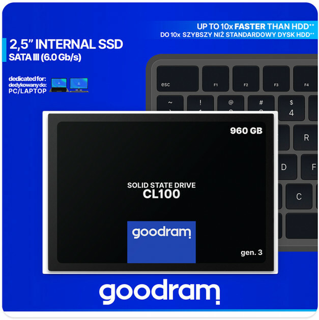 GOODRAM SSDPR-CL100-960-G3 2.5" SSD 960GB / Black
