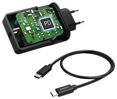 HAMA Universal USB-C Power Supply Unit Power Delivery  5-20V / 45W / 18332 / Black