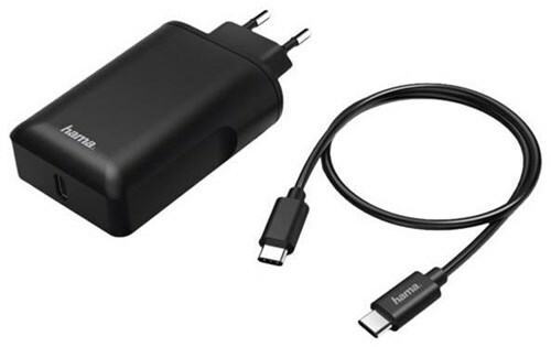 HAMA Universal USB-C Power Supply Unit Power Delivery  5-20V / 45W / 18332 / Black