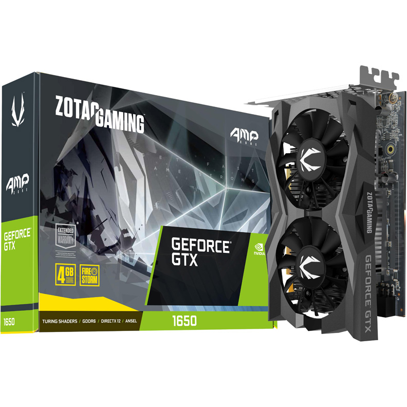 ZOTAC GeForce GTX 1650 D6 AMP! Core Edition 4GB GDDR6 128bit / ZT-T16520J-10L