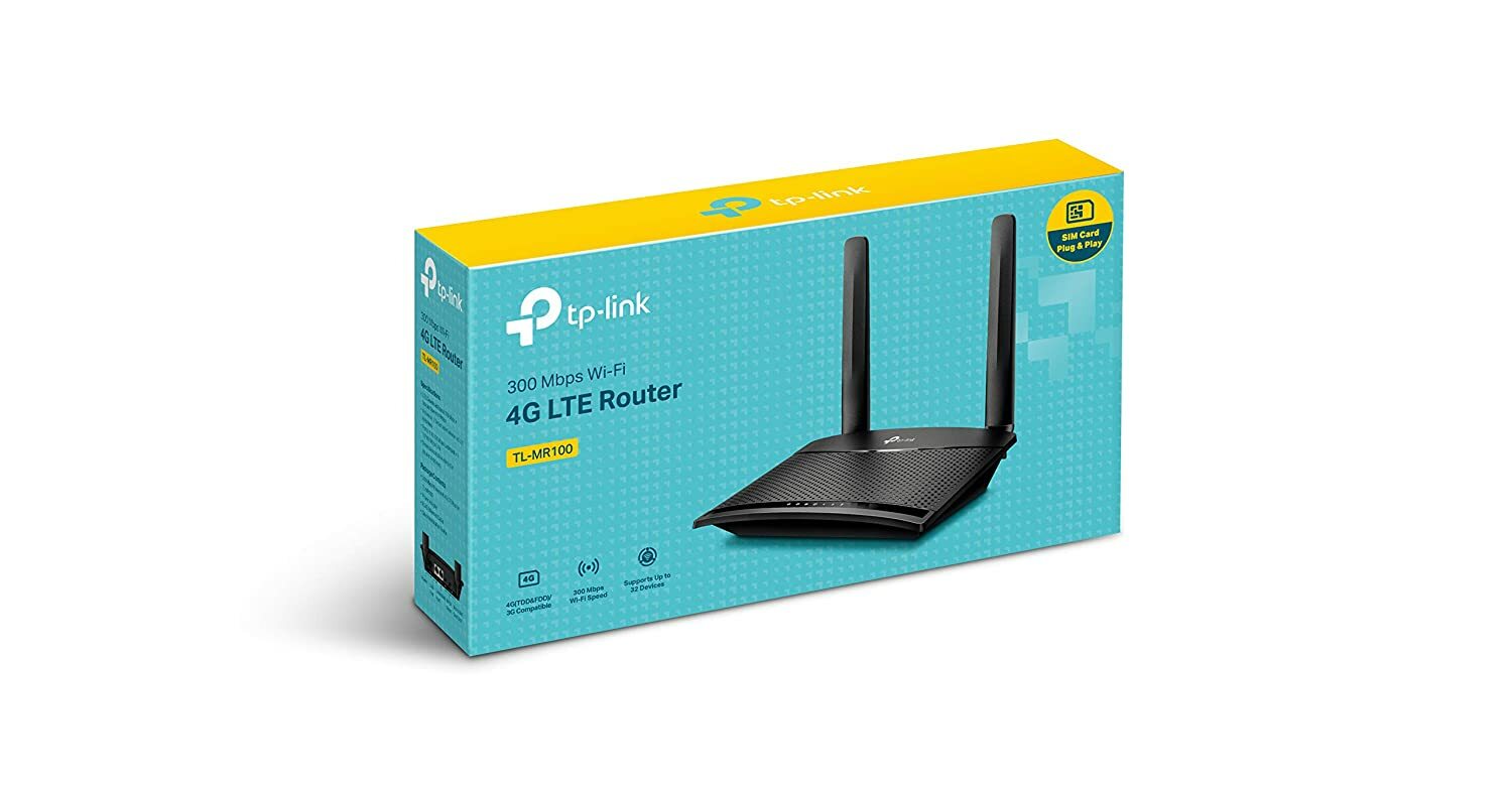 TP-LINK TL-MR100 / 4G LTE Wi-Fi N Router / Black