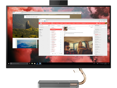 Lenovo IdeaCentre 5 27IMB05 / 27" QHD WVA / Intel Core i7-10700T / 16GB DDR4 / 512GB NVMe / GeForce GTX 1650 4GB GDDR6 / Windows 10 PRO / Grey