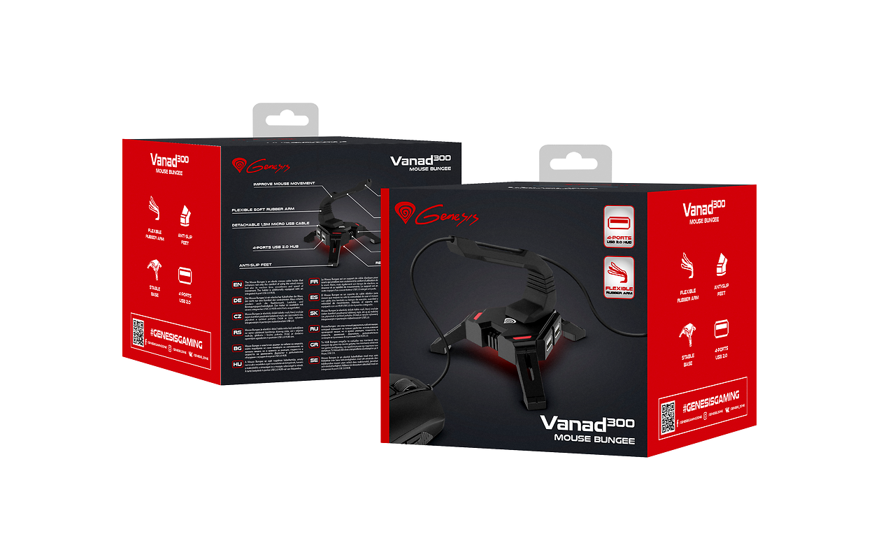 Genesis Vanad 300 Mouse Bungee Accesories NBU-1441 / Black