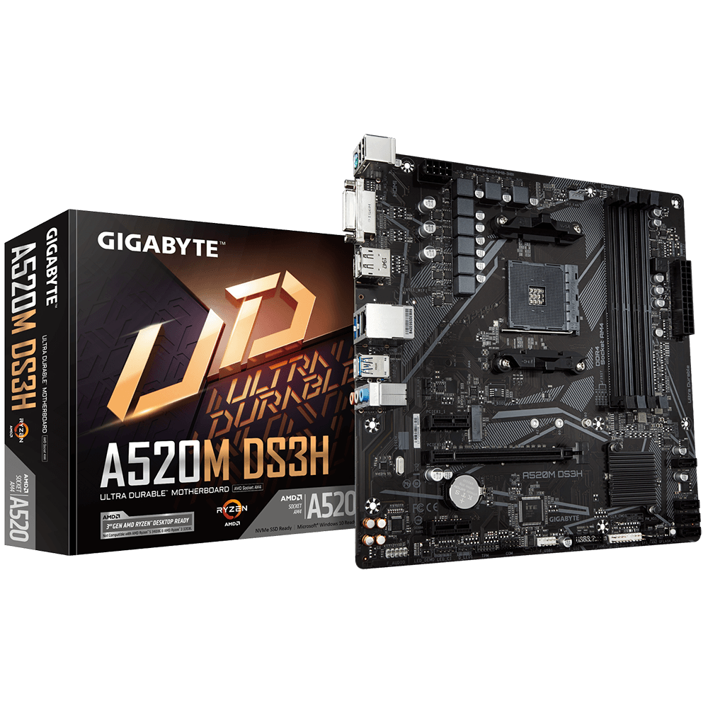 GIGABYTE A520M DS3H Socket AM4 mATX