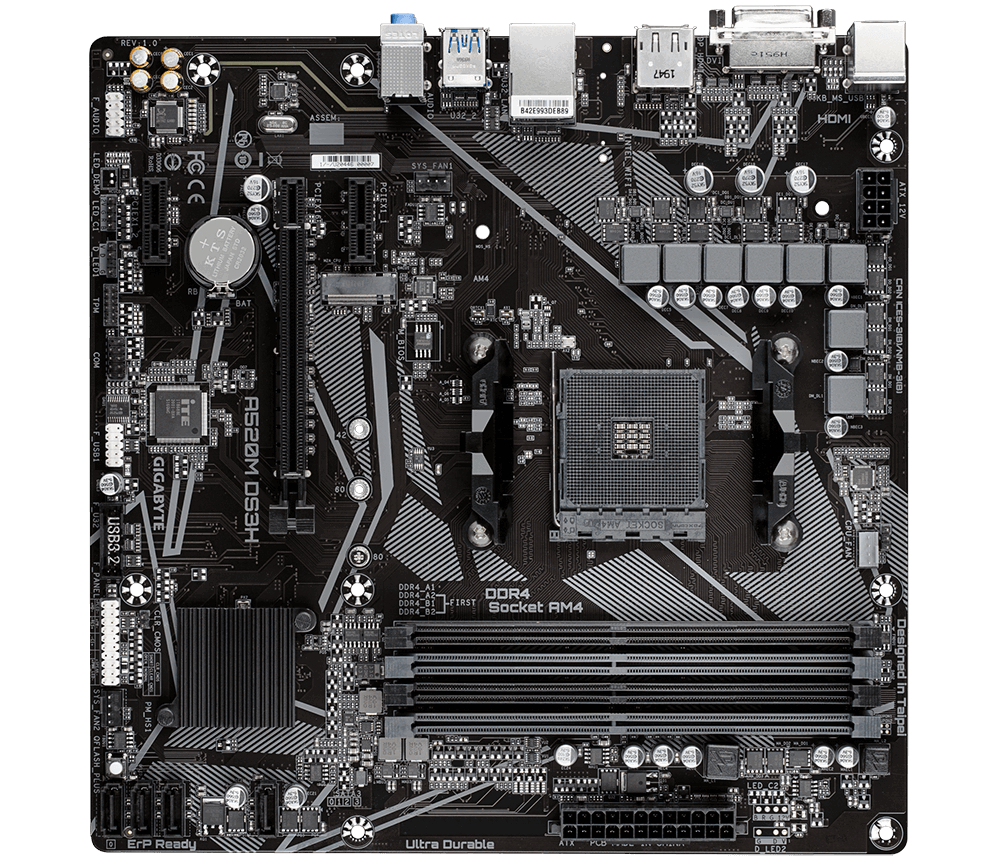 GIGABYTE A520M DS3H Socket AM4 mATX