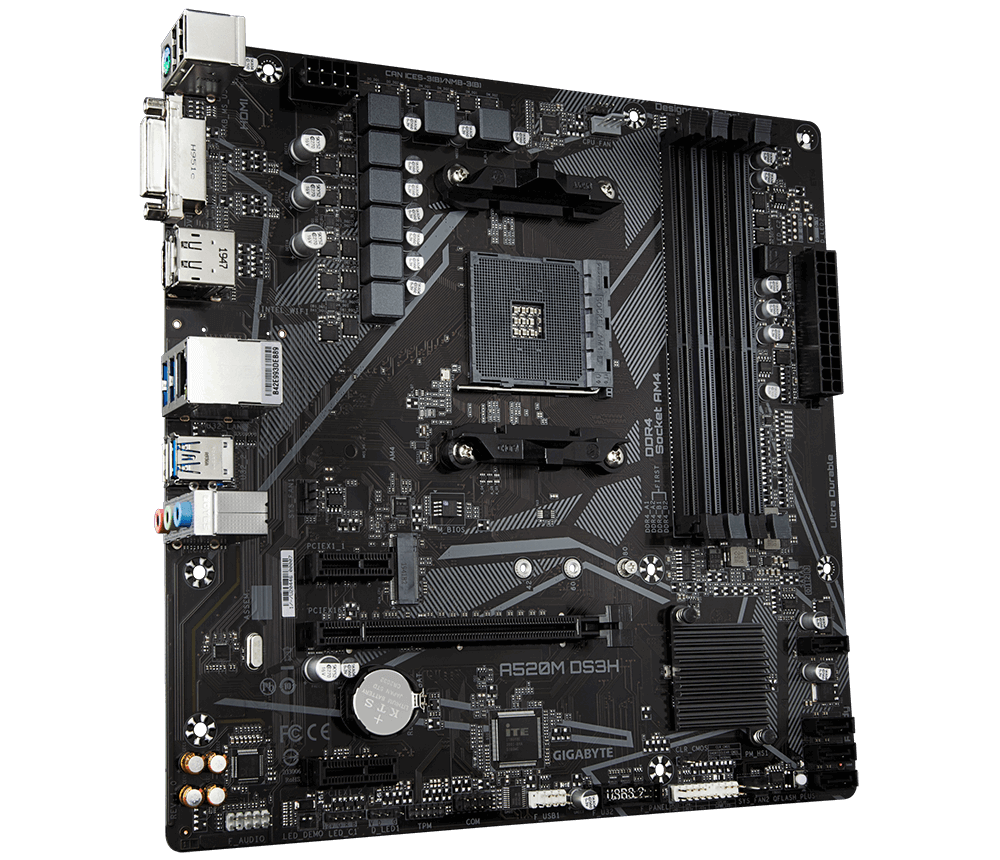 GIGABYTE A520M DS3H Socket AM4 mATX