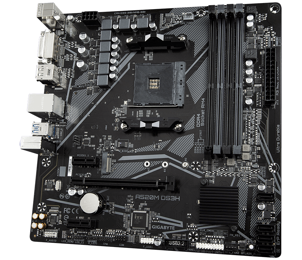 GIGABYTE A520M DS3H Socket AM4 mATX