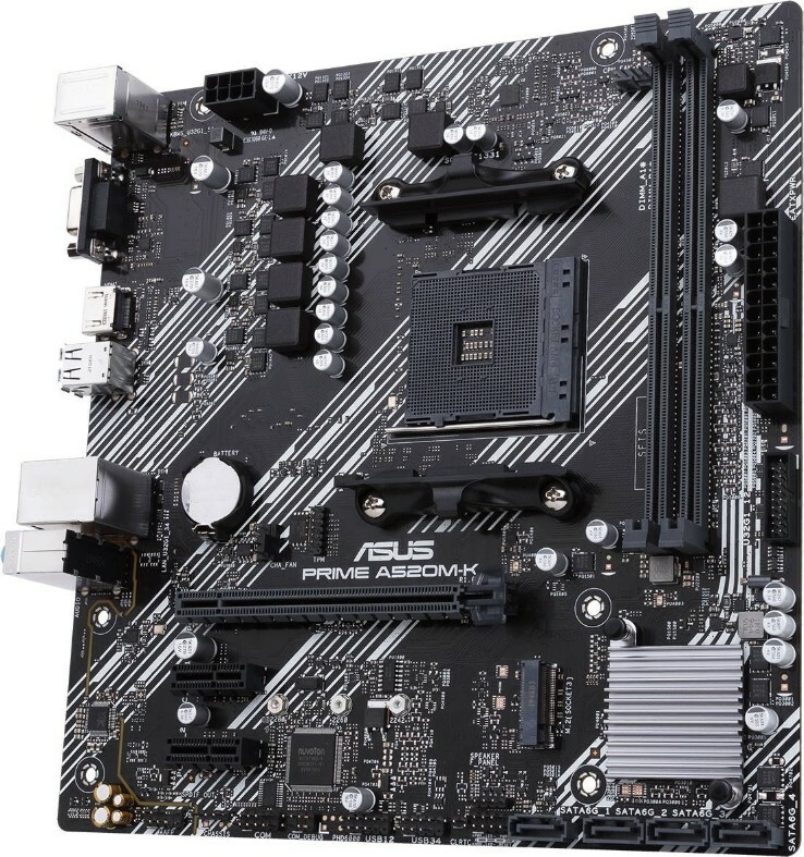 ASUS PRIME A520M-K mATX AM4 Dual DDR4 4600MHz